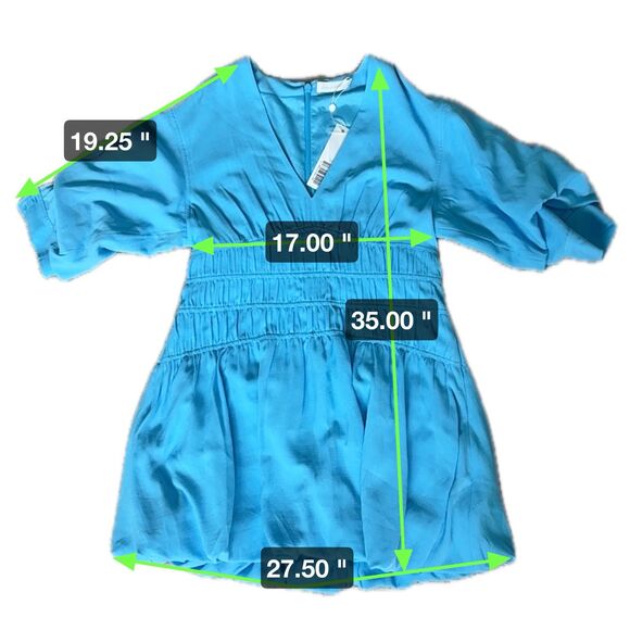 NWT* Jonathan Simkhai Diem Gauze Bubble-Hem Minidress- Women's 14 - Picture 8 of 9